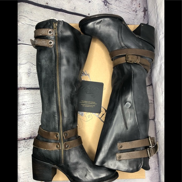 Freebird by Steven Shoes - Freebird Clive Distressed Leather Knee High Boot